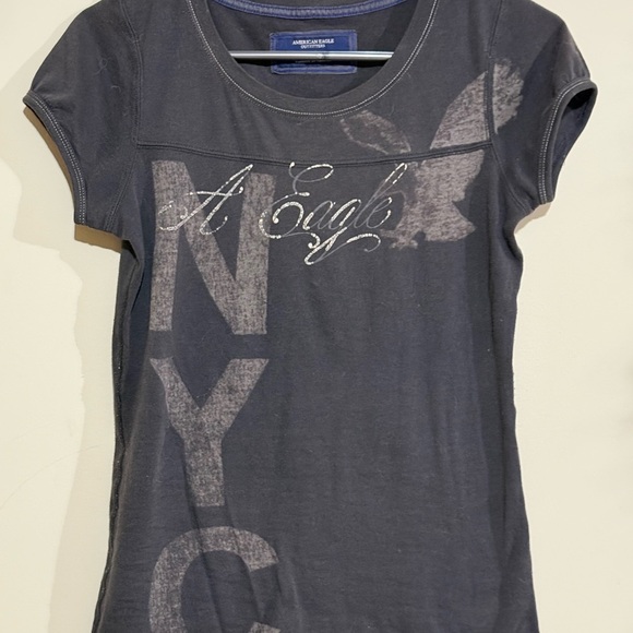 Women's Grey Graphic Tee American Eagle - Picture 1 of 3